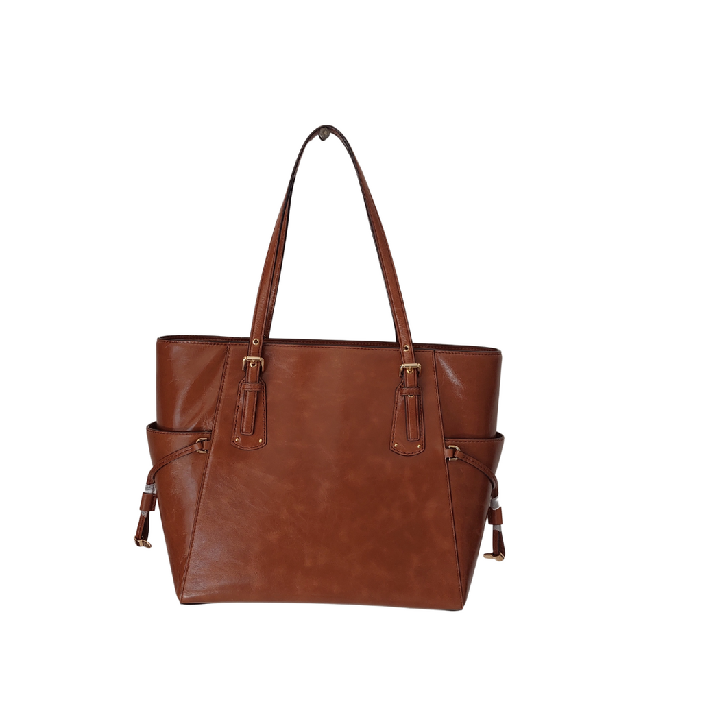 Michael Kors Tan VOYAGER Textured Tote Bag | Gently Used |