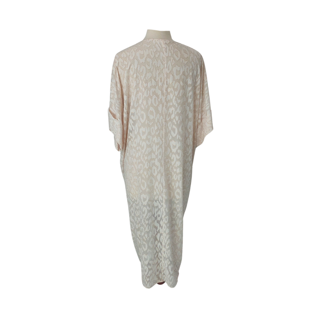H&M Off White Semi Sheer Textured Kaftan | Pre Loved |