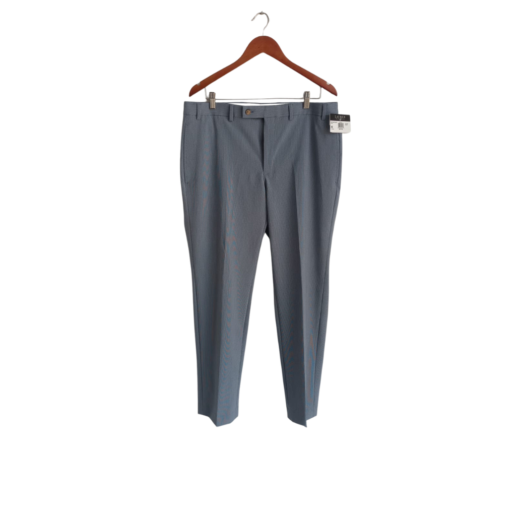 Ralph Lauren Men's Light Blue Check Print Formal Pants | Brand New |