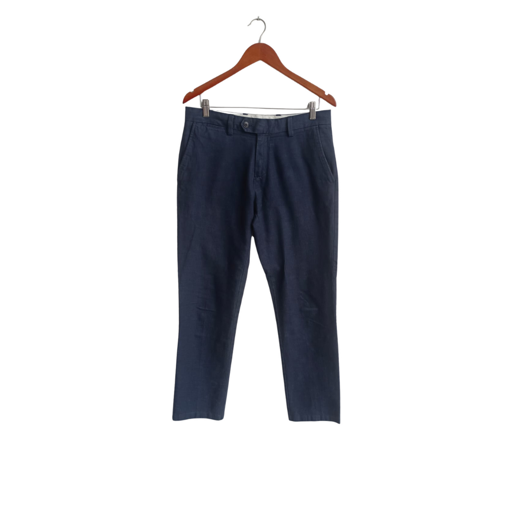 Tommy Hilfiger Men's Navy Slim Fit Straight Leg Pants | Pre Loved |