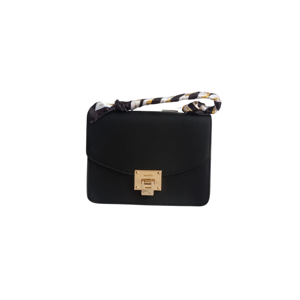 Aldo Black Leatherette Crioline Bag | Brand New |