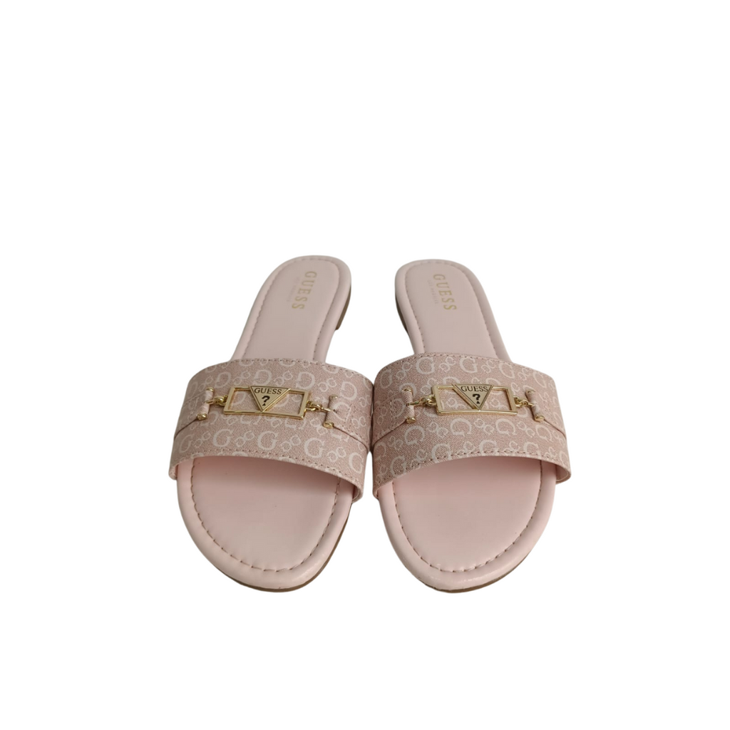 Guess Pink Lures Logo Sandals | Gently Used |
