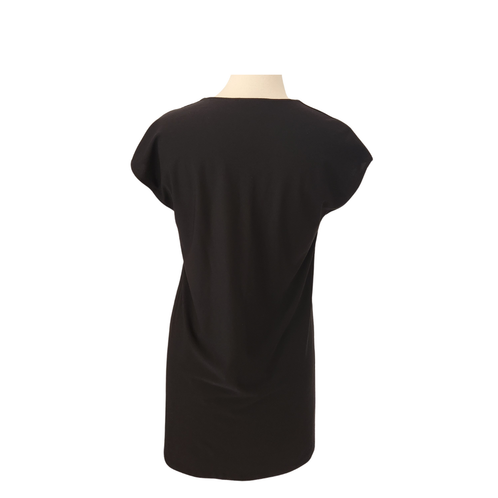 Mango Black Knee-length Cap-sleeves Dress | Gently Used |
