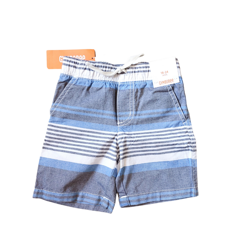 Gymboree Blue,Grey, and White Striped Shorts (18-24 Months) | Brand New |