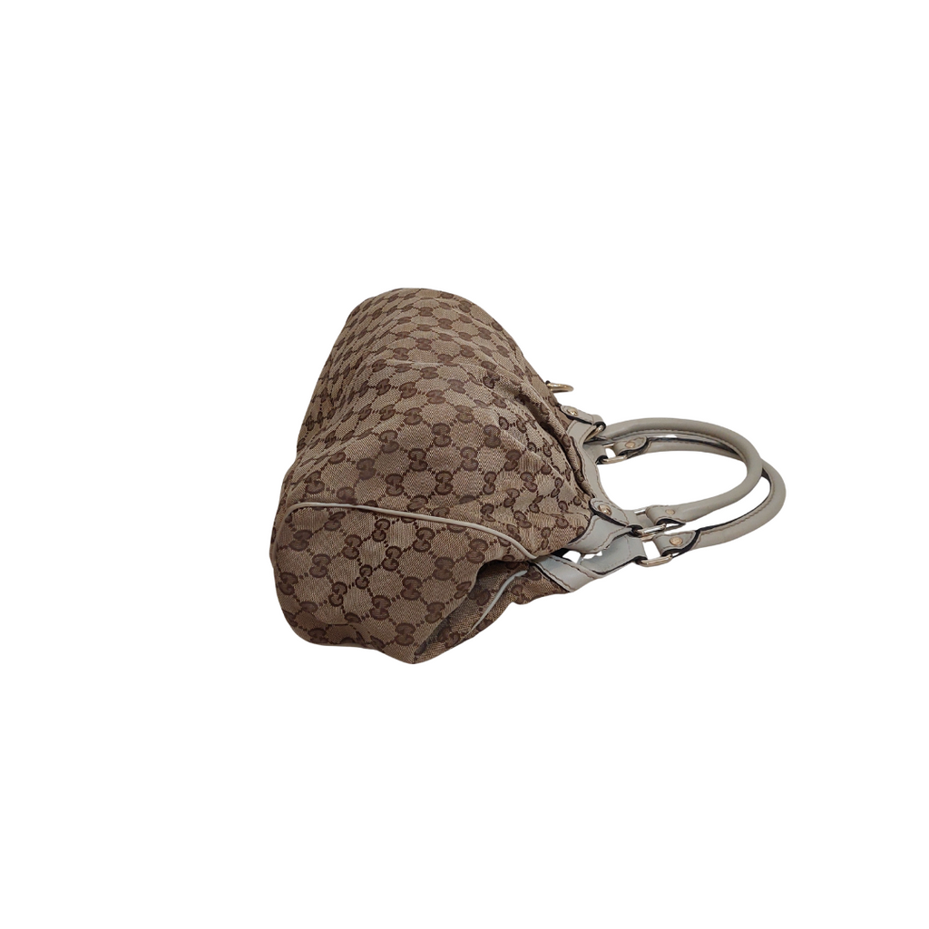 Gucci Beige Sukey Monogram Canvas With Leather Trim shoulder bag | Pre Loved |