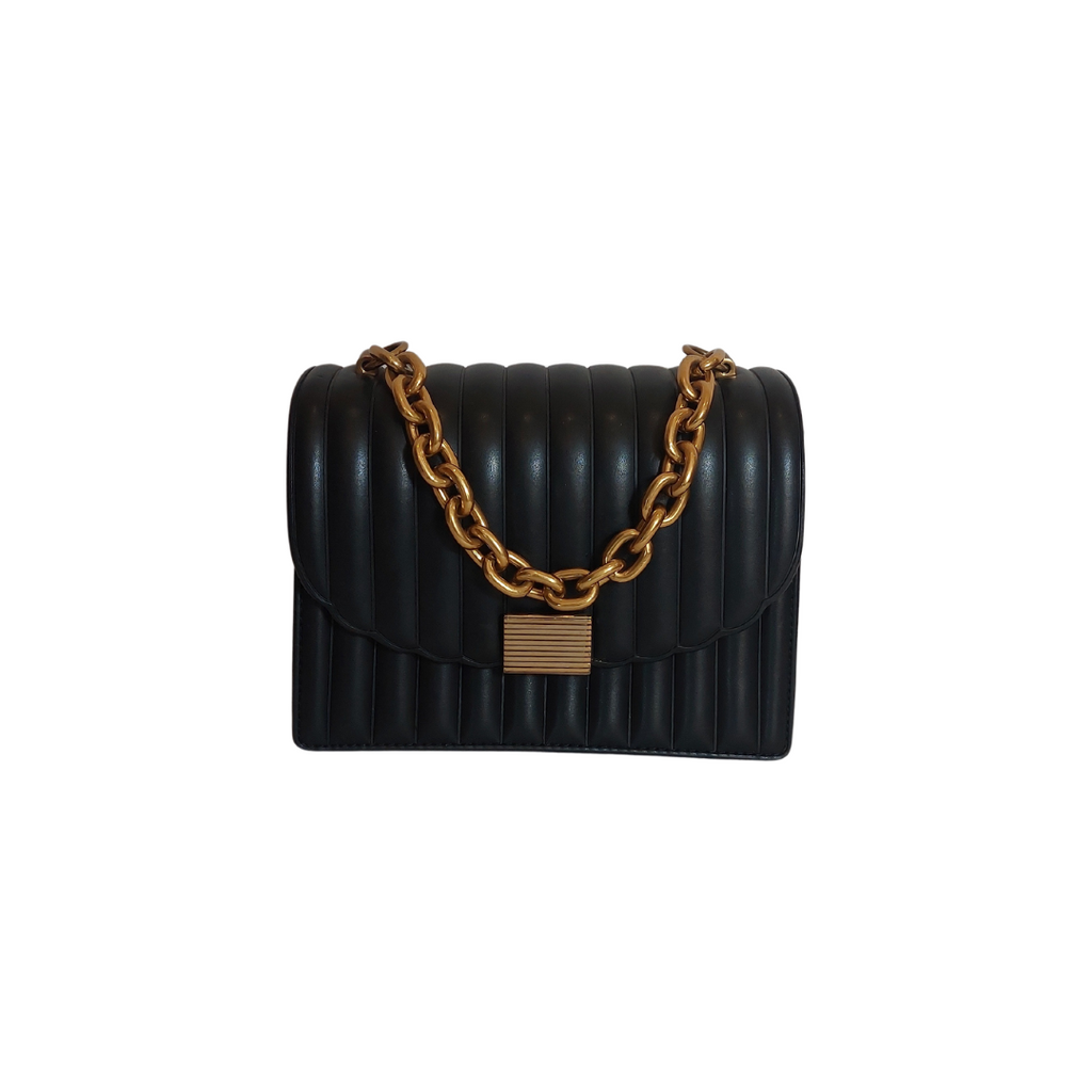 Charles & Keith Black Panelled Handle Bag | Pre Loved |
