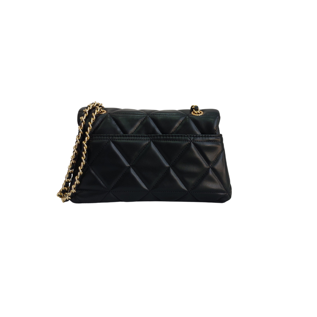 Aldo Black Quilted Leatherette Crossbody Bag | Pre Loved |