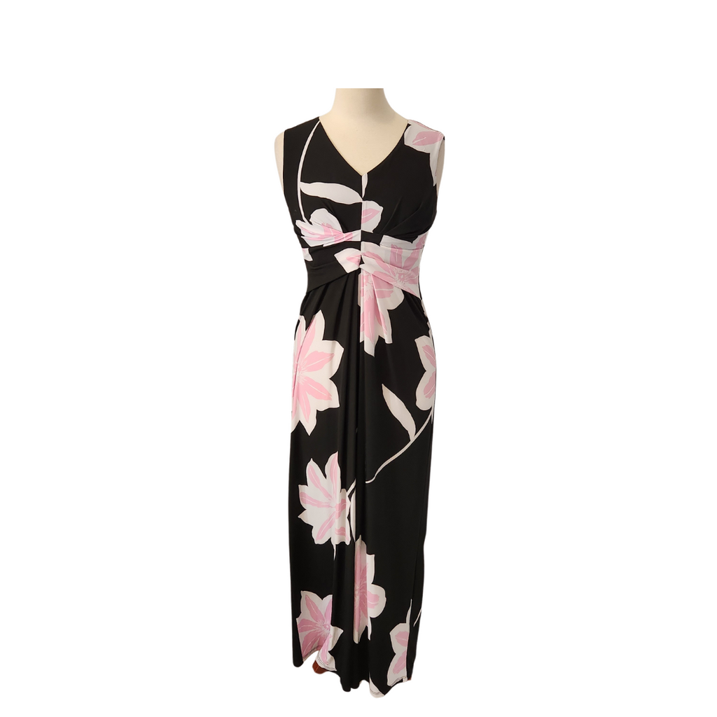 Principles For Debenhams Black Floral Print Sleeveless Maxi Dress | Brand New |