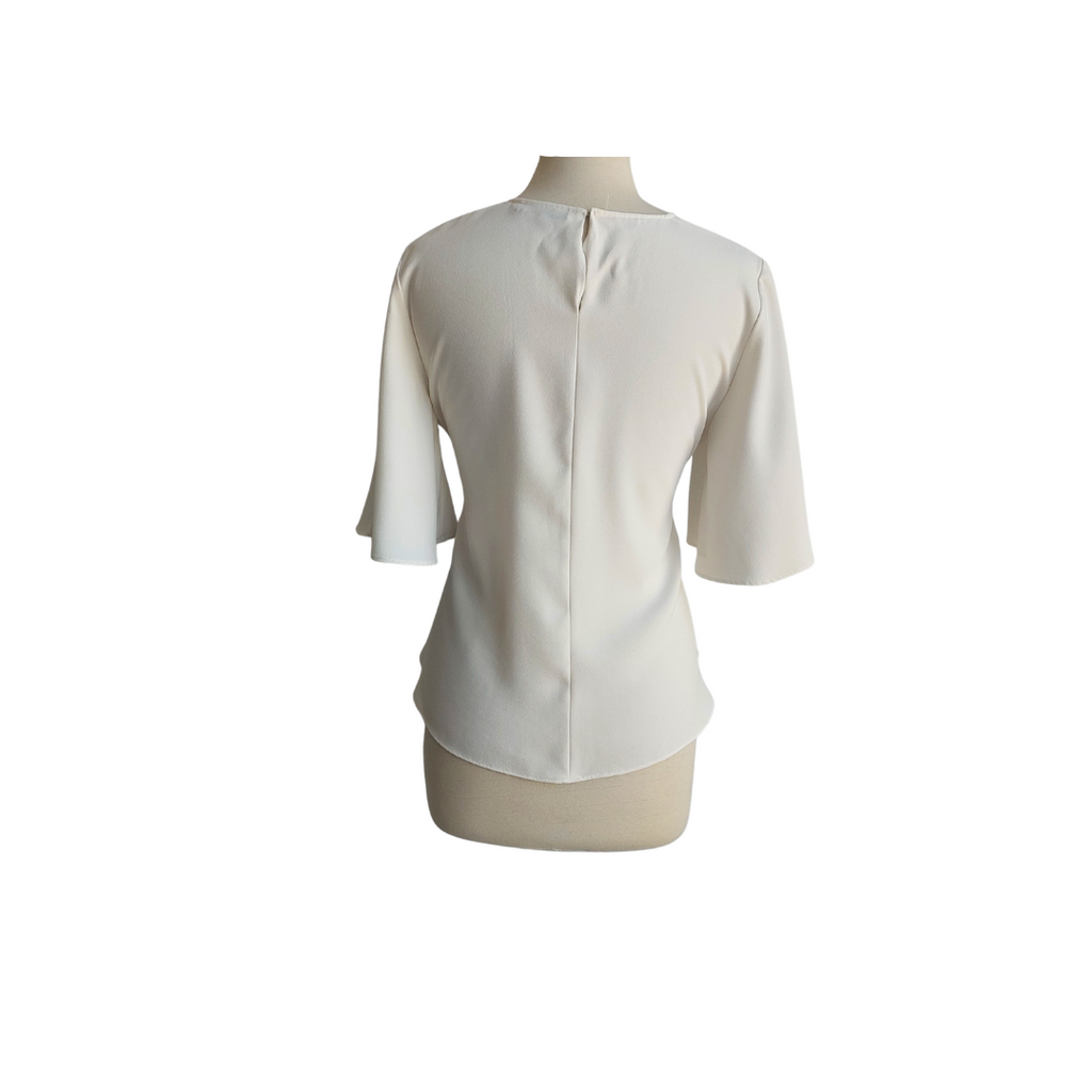 Zara White Front Cut Out Belted Top | Pre Loved |