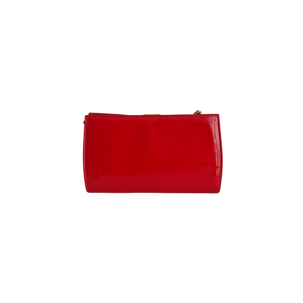 Salvatore Ferragamo Red Patent Leather Miss Vara Bow Bag | Pre Loved |