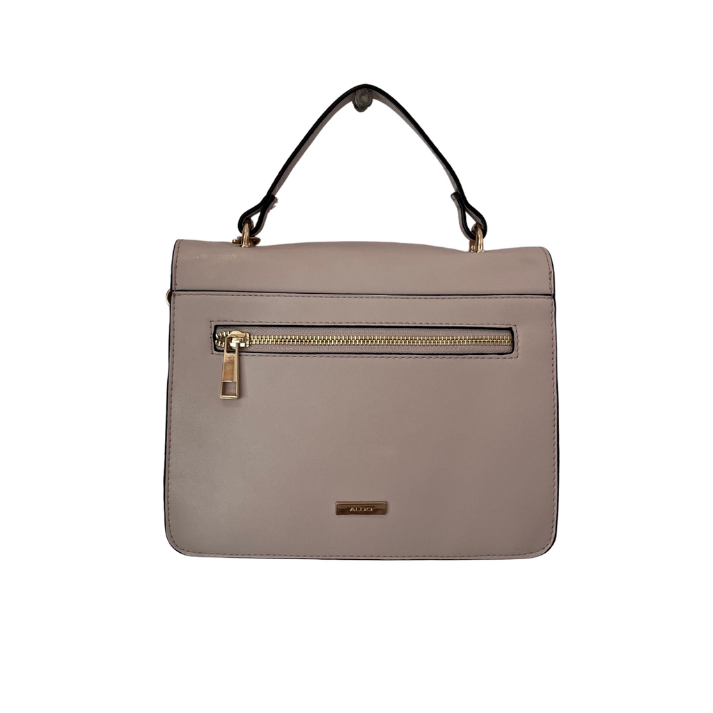 ALDO Taupe Lock detail Top Handle Bag | Pre Loved |