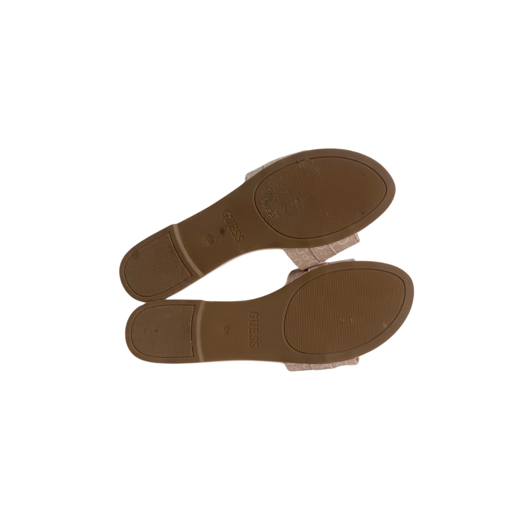 Guess Pink Lures Logo Sandals | Gently Used |
