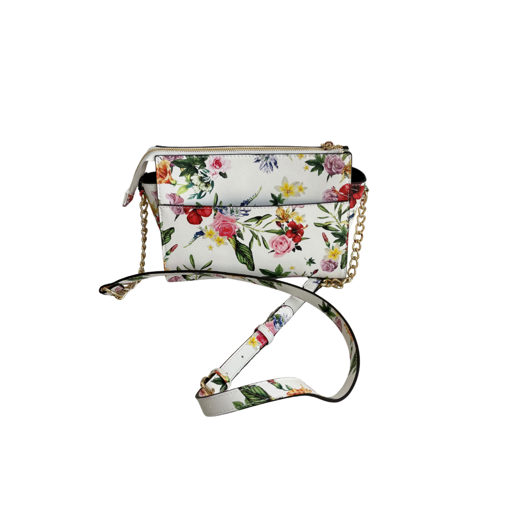 Steve Madden White Floral Blexi Adjustable Crossbody Bag | Brand New |