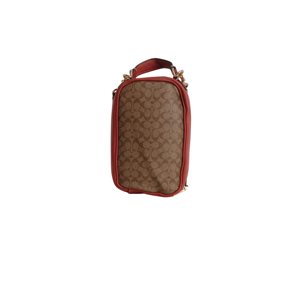 Coach Signature Canvas & Leather Trim Eva Phone Crossbody Bag | Pre Loved |