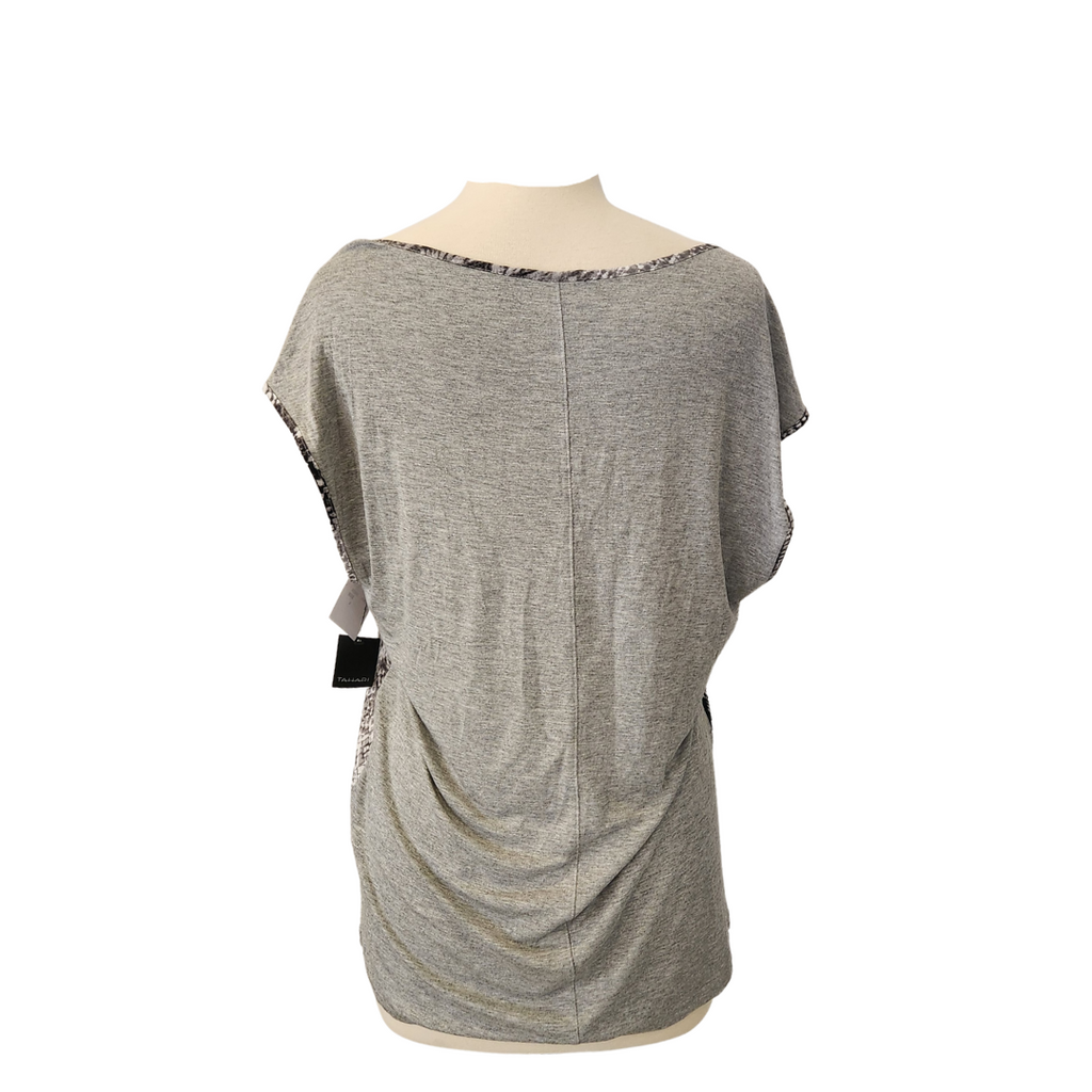 Tahari Grey Printed Sleeveless Top | Brand New |