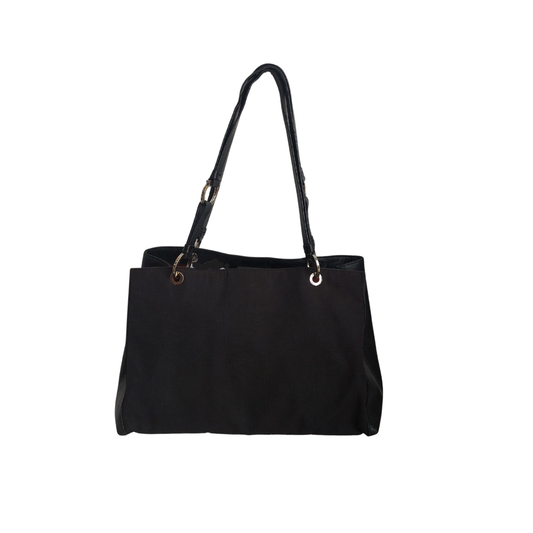 Salvatore Ferragamo Black Gancini Leather Tote Bag | Pre Loved |