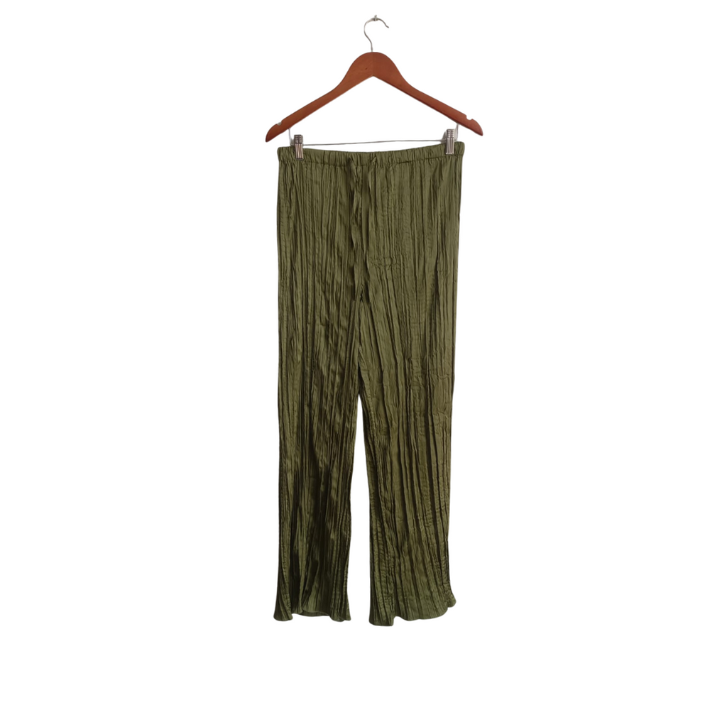 Max Green Crinkled Satin Co Ord Set | Brand New |