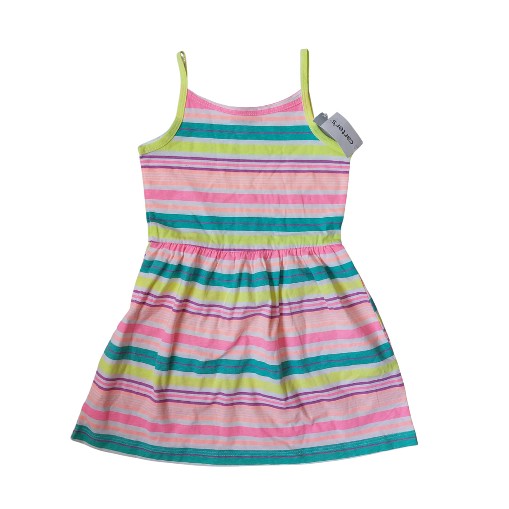 Carters Neon Striped Dress (4 Years) | Brand New |