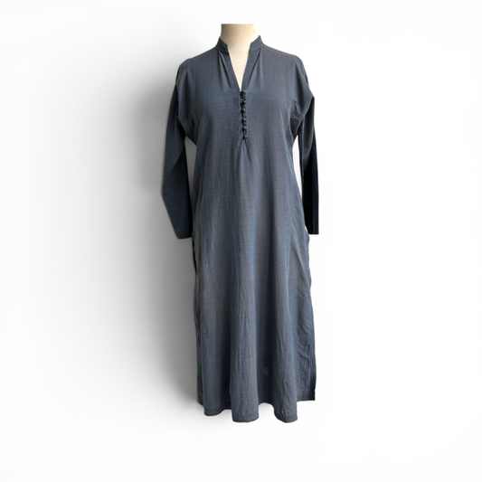 Noorjehan Dark Grey Kurta | Gently Used |