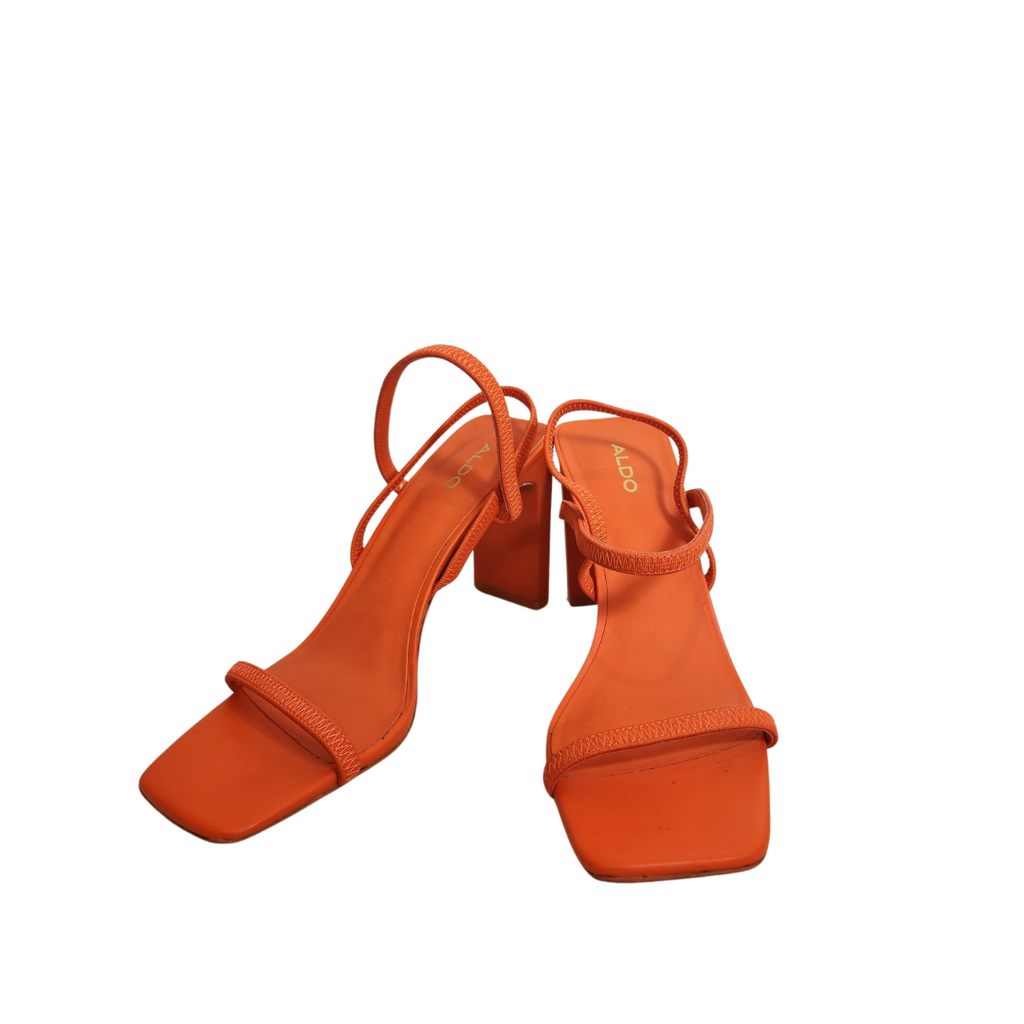 ALDO Neon Orange Strappy Heels | Pre Loved |