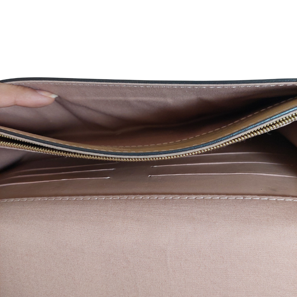 Louis Vuitton Beige Vernis Leather Louise Clutch Bag | Pre Loved |