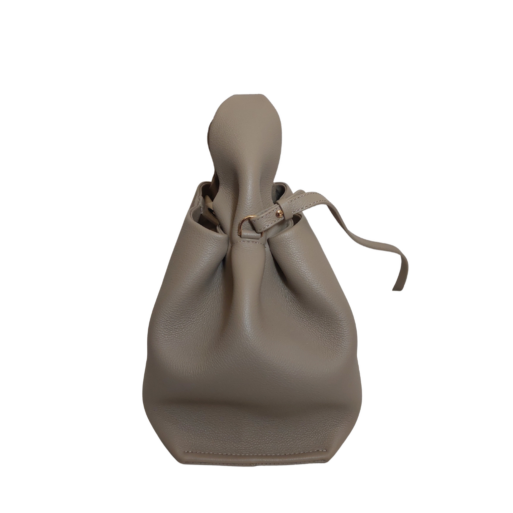 Polene Taupe Textured Leather Numéro Neuf Edition Handbag | Like New |