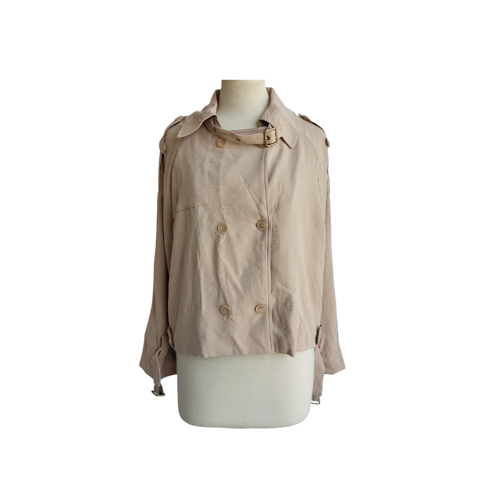 Adrianna Papell Beige Double Button Jacket | Brand New |