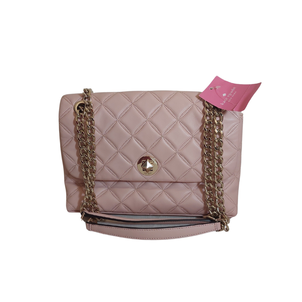Kate Spade Dusty Pink Natalia Quilted Leather Shoulder Bag | Like New |