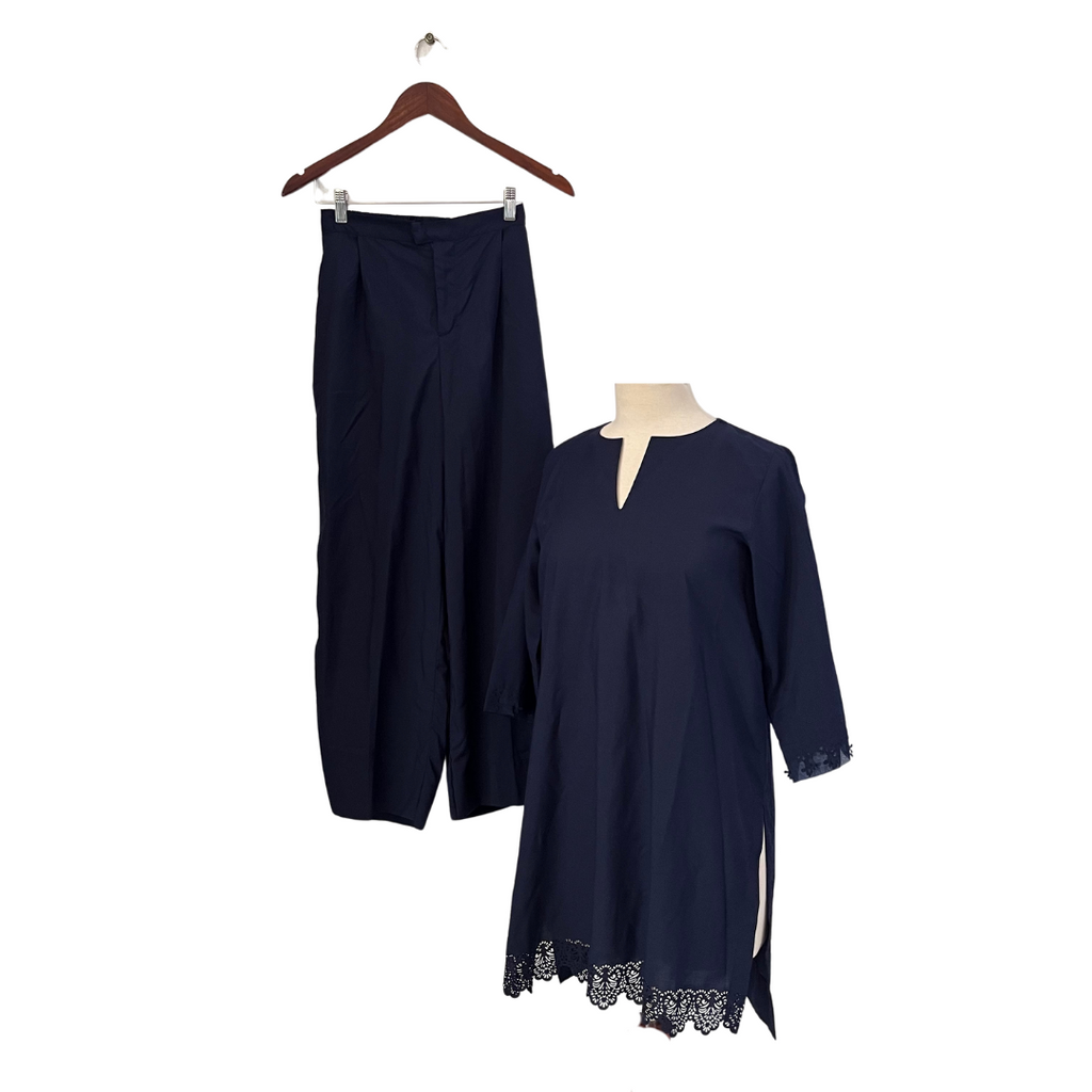 Uzma Sattar Dark Blue Co-Ord Set | Gently Used |