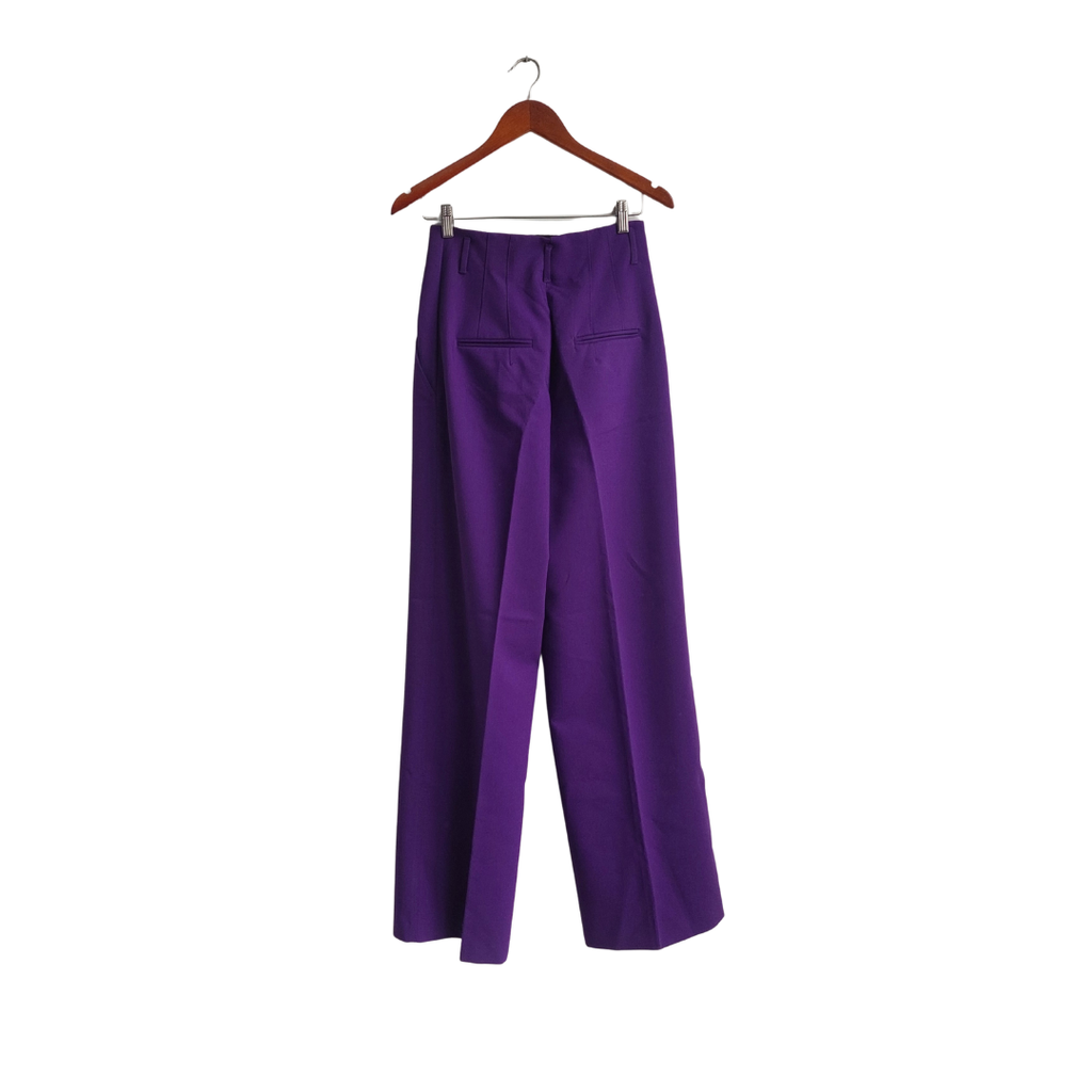 ZARA Purple High-Waisted Wide Leg Pants | Brand New |