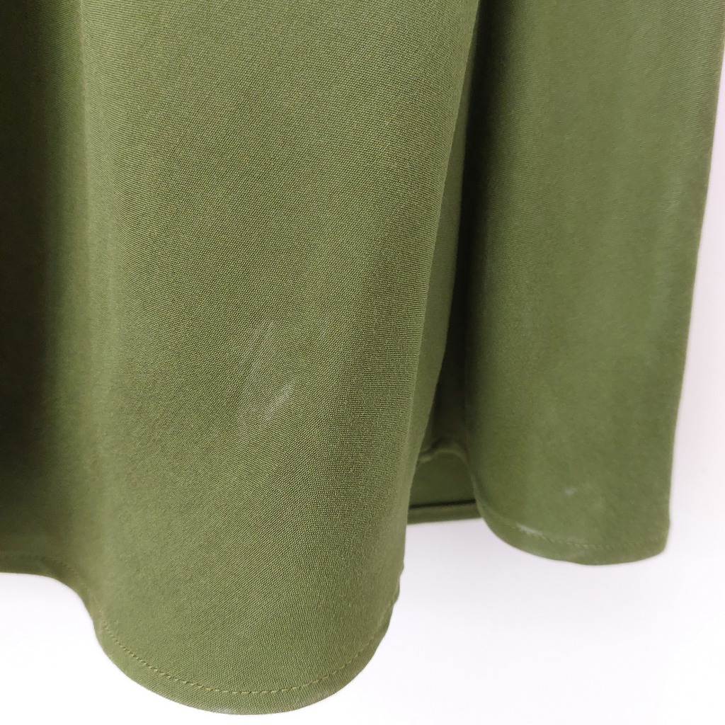 Massimo Dutti Green Front Slit Maxi Dress | Pre Loved |