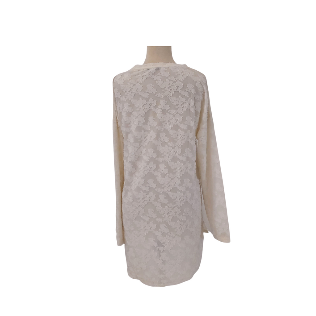 NEXT White Self Embroidered Long-Sleeves Top | Pre Loved |