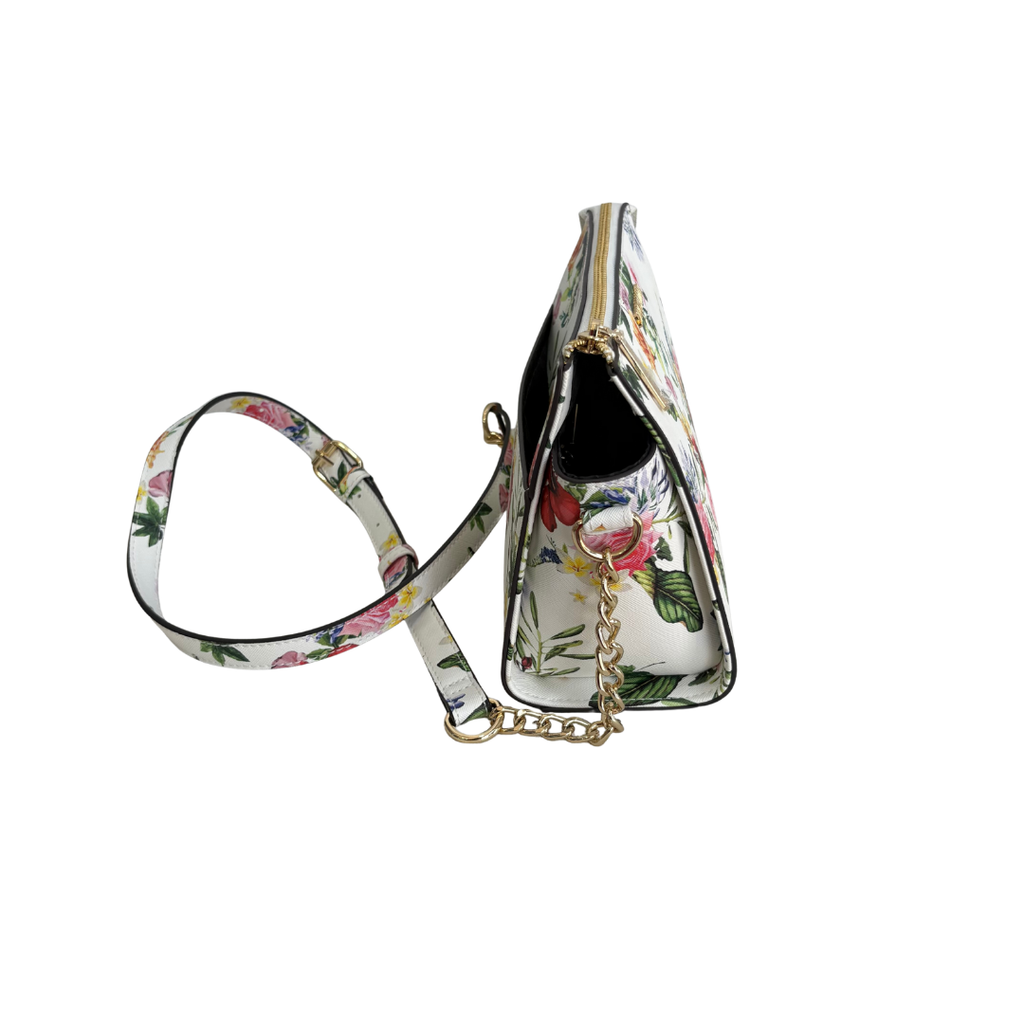 Steve Madden White Floral Blexi Adjustable Crossbody Bag | Brand New |