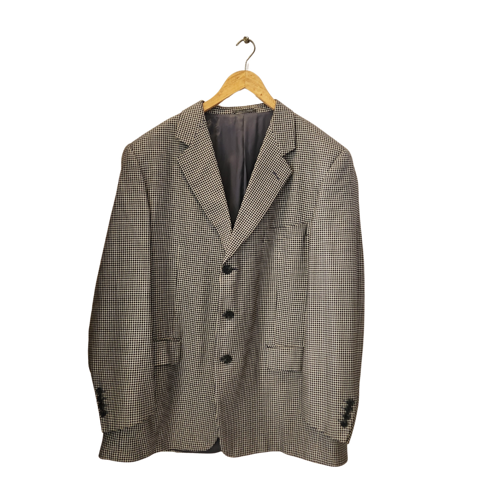 Corneliani Men's Silk & Wool Checked Blazer | Gently Used |