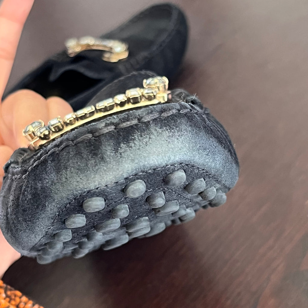 Tod's Black Suede Gommino Driving Loafers | Pre Loved |