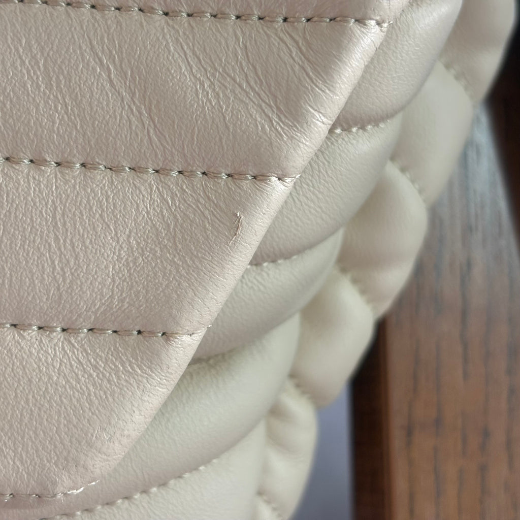 Tory Burch Cream Kira Chevron Leather Shoulder Bag | Pre Loved |