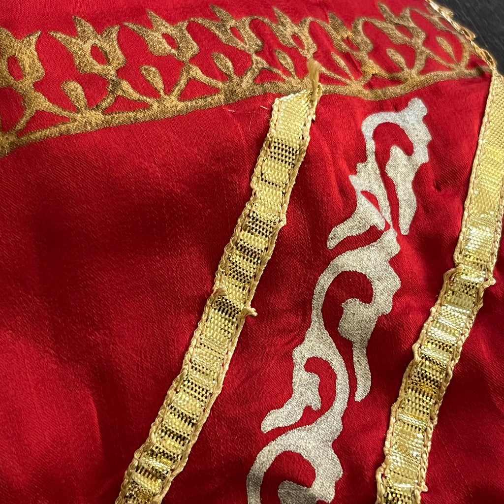 Annus Abrar Red Embroidered And Embellished Long Kurta | Pre Loved |