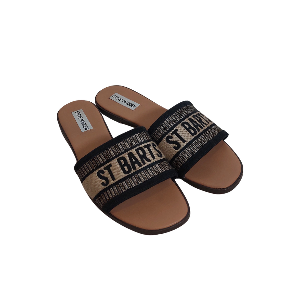 Steve Madden Black 'Knox' Slide Sandals | Gently Used |