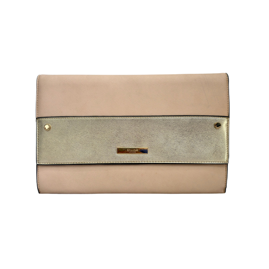 Dune London Light Pink and Metallic Gold Handbag | Pre Loved |