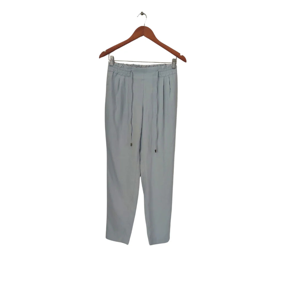 ZARA Powder Blue Elastic-Waist Straight-leg Pants | Gently Used |