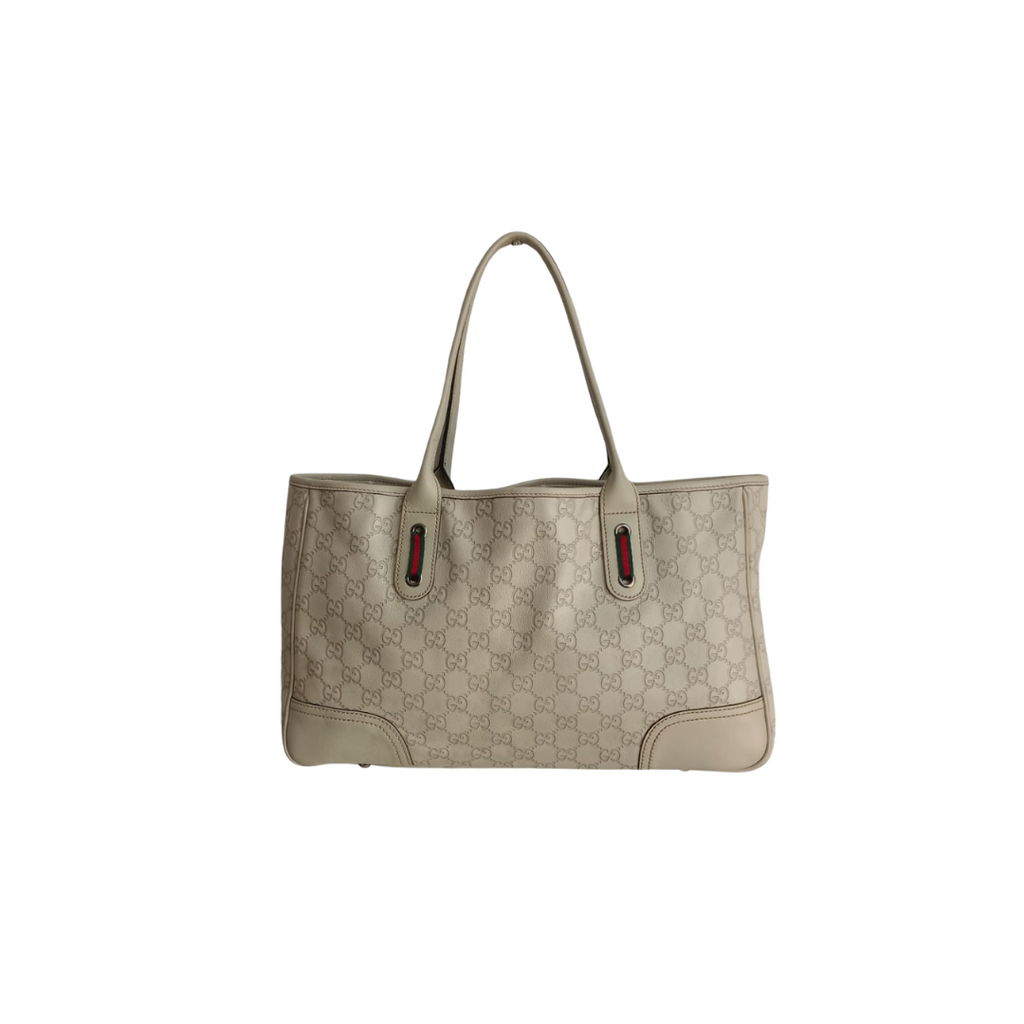 Gucci White Guccissima Leather Tote Bag | Gently Used |