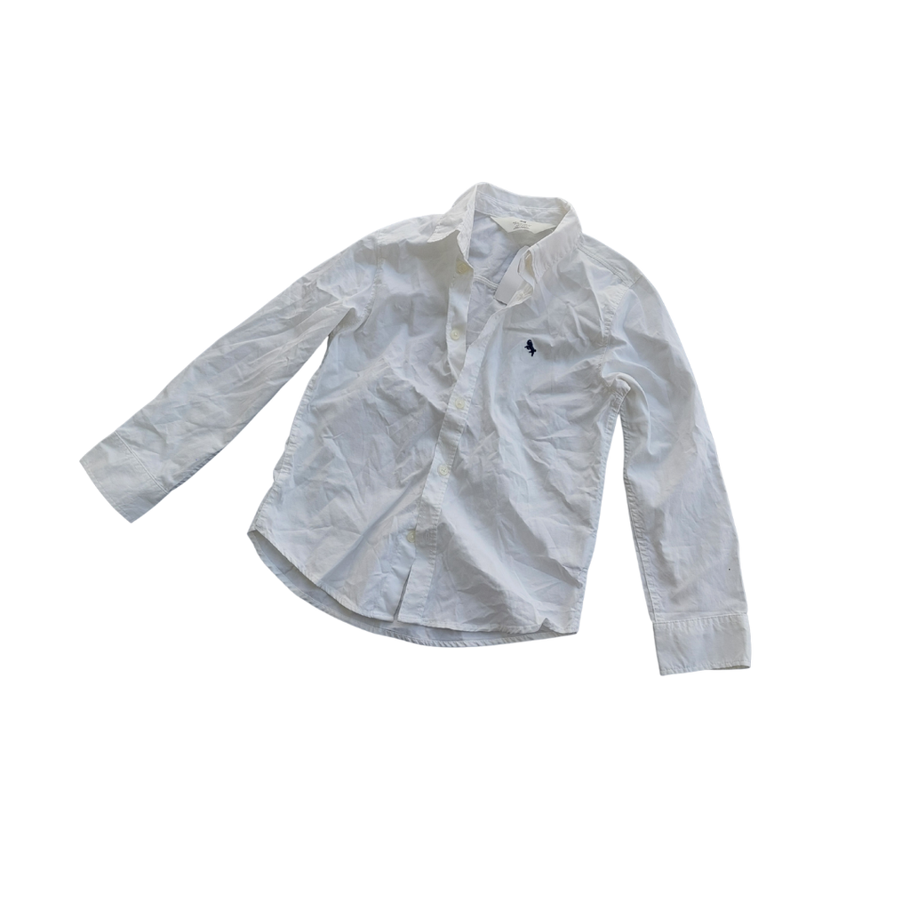 H&M White Button Down Top (6-7 Year) | Brand New |