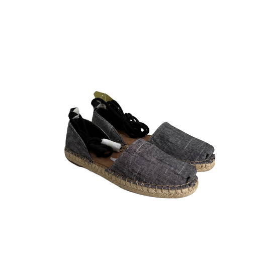 Toms Grey Canvas Lace Up Gladiator Tassel Espadrilles | Brand New |