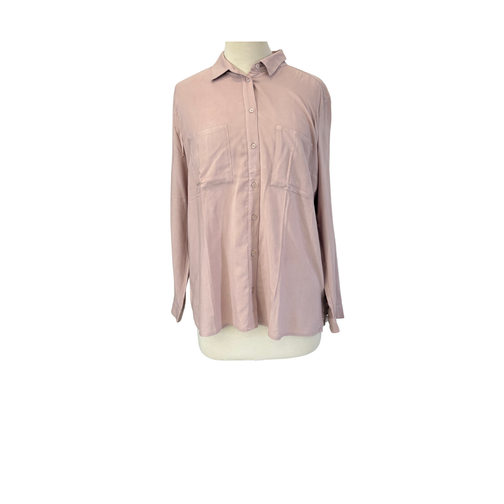 H&M Beige / Tea Pink Collared Shirt | Pre Loved |