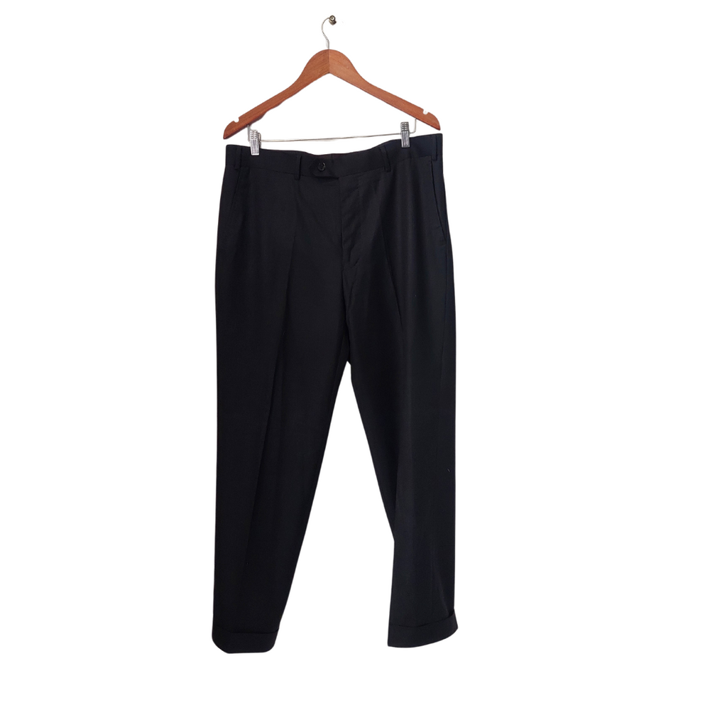 Pancaldi Men's Black Cuffed Chino Pants | Gently Used |