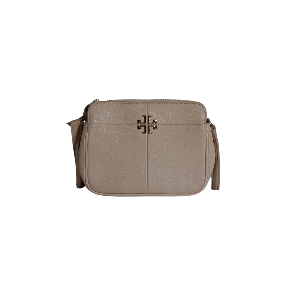 Tory Burch Nude Pink Pebbled Leather Mini Cross Body Bag | Pre Loved |