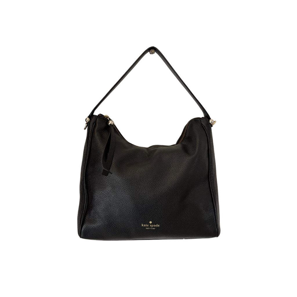 Kate Spade Black Pebbled Leather Shoulder Bag | Pre Loved |