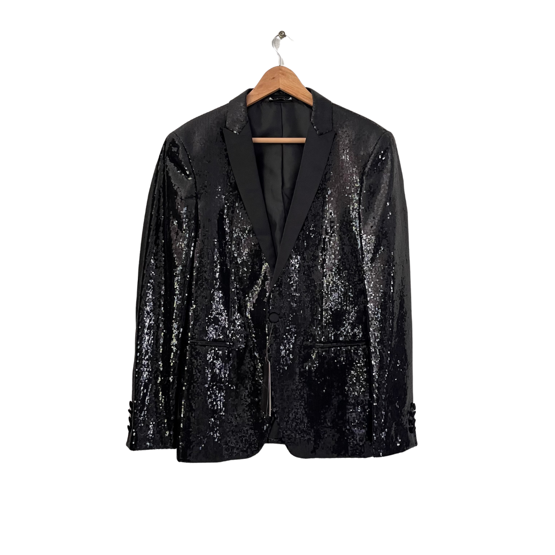 Metallic Zara Sparkle Blazer Zara ZW Collection Sequin Tweed