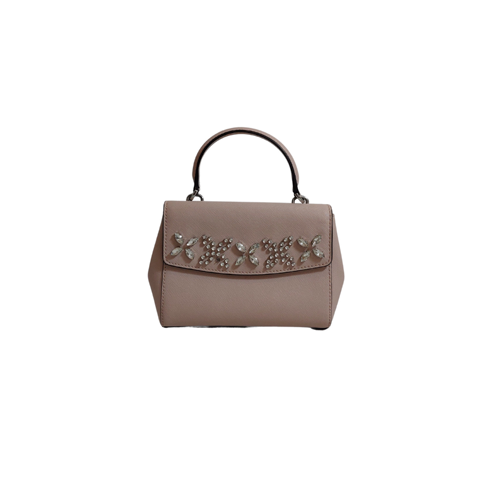 Michael Kors Pink Leather Ava Rhinestone Crossbody Bag | Pre Loved |