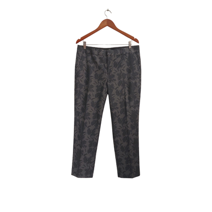 Banana Republic Charcoal Grey Palm Print Ankle Pants | Gently Used |